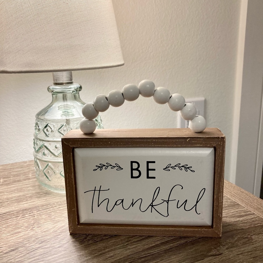 “Be Thankful” Wood and Metal Box Plaque